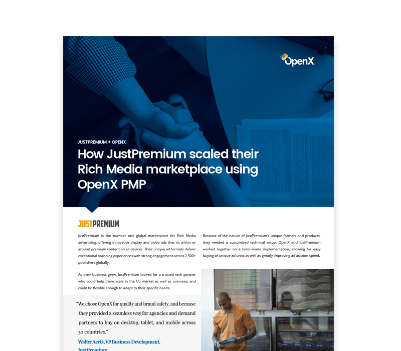 How JustPremium Scaled their Rich Media Marketplace using OpenX PMP OX CaseStudies JustPremium Thumbs - How JustPremium Scaled their Rich Media Marketplace using OpenX PMP