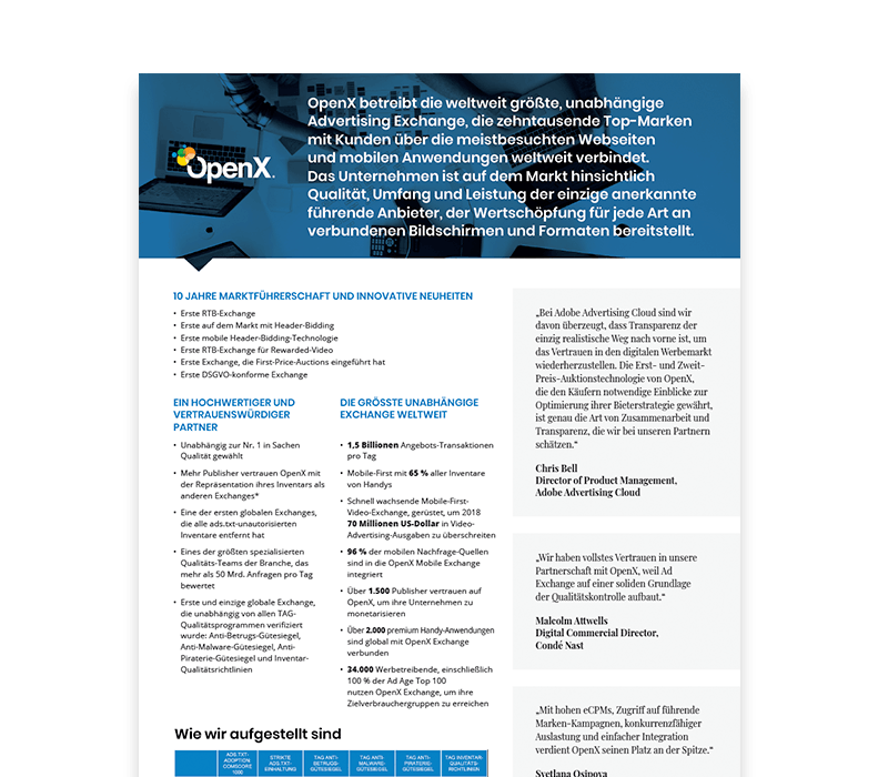 Über OpenX: Globaler Marktführer im Bereich Programmatic Advertising OX Thumbs KeyStats DE - Über OpenX: Globaler Marktführer im Bereich Programmatic Advertising
